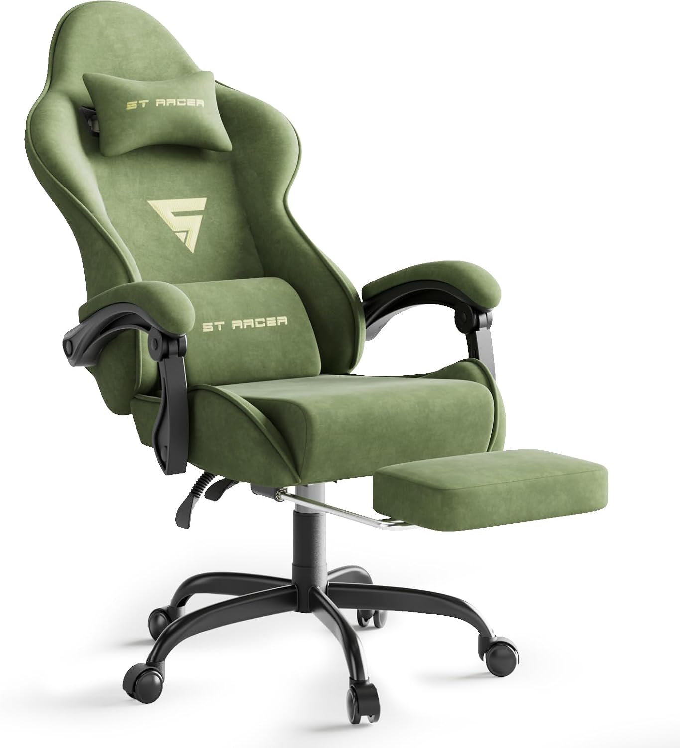 Ergonomic Office Chair - Yetişkinler için Yarış Koltuğu, Ayak Dayamalı,