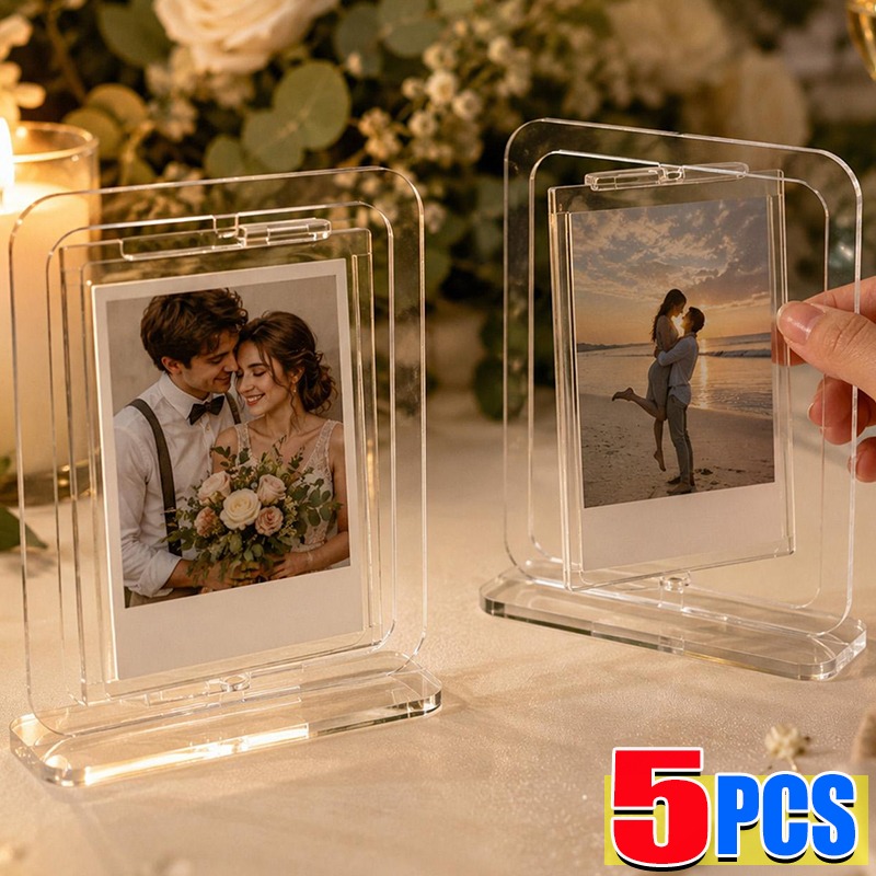 Document Holder Stand - Dönen Şeffaf Akrilik Resim Çerçevesi 3