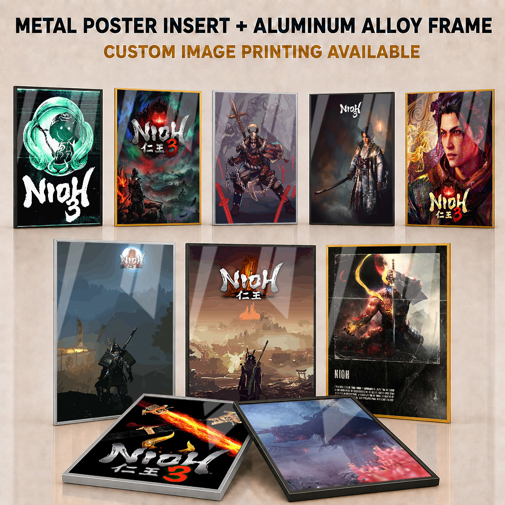 Home Office Room Inspiration - Nioh Temalı Metal Posterler, Alüminyum Alaşımlı
