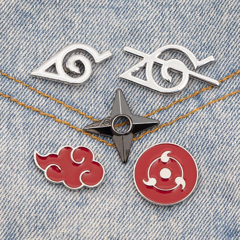 Home Office Or - Naruto Akatsuki Kırmızı Bulut Rozeti Broş
