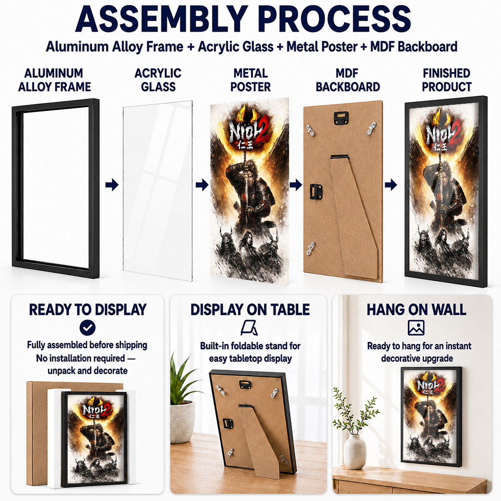 Nioh Temalı Metal Posterler, A - Home Office Room Inspiration incelemesi ve fiyatı