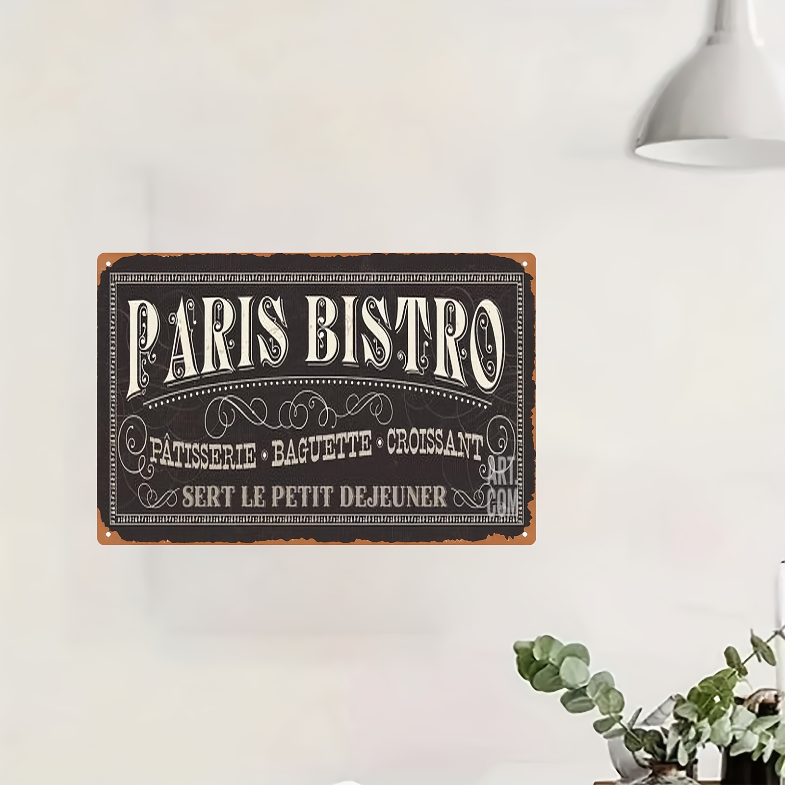 Vintage Paris Bistro Metal Tab - Home Office Or incelemesi ve fiyatı